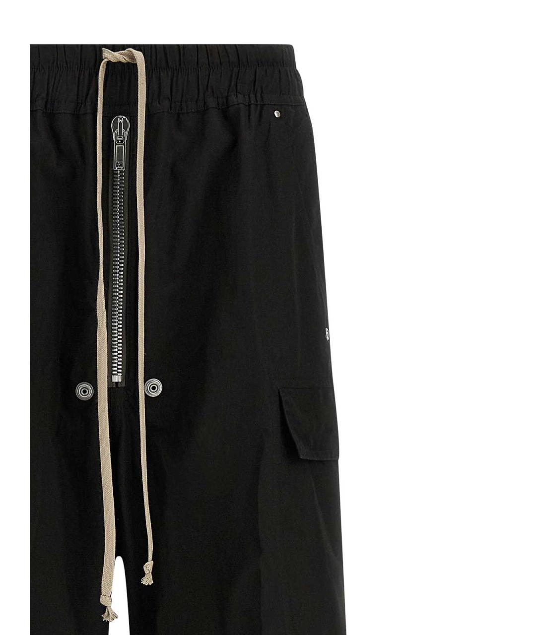 RICK OWENS Черные хлопковые брюки широкие, фото 3