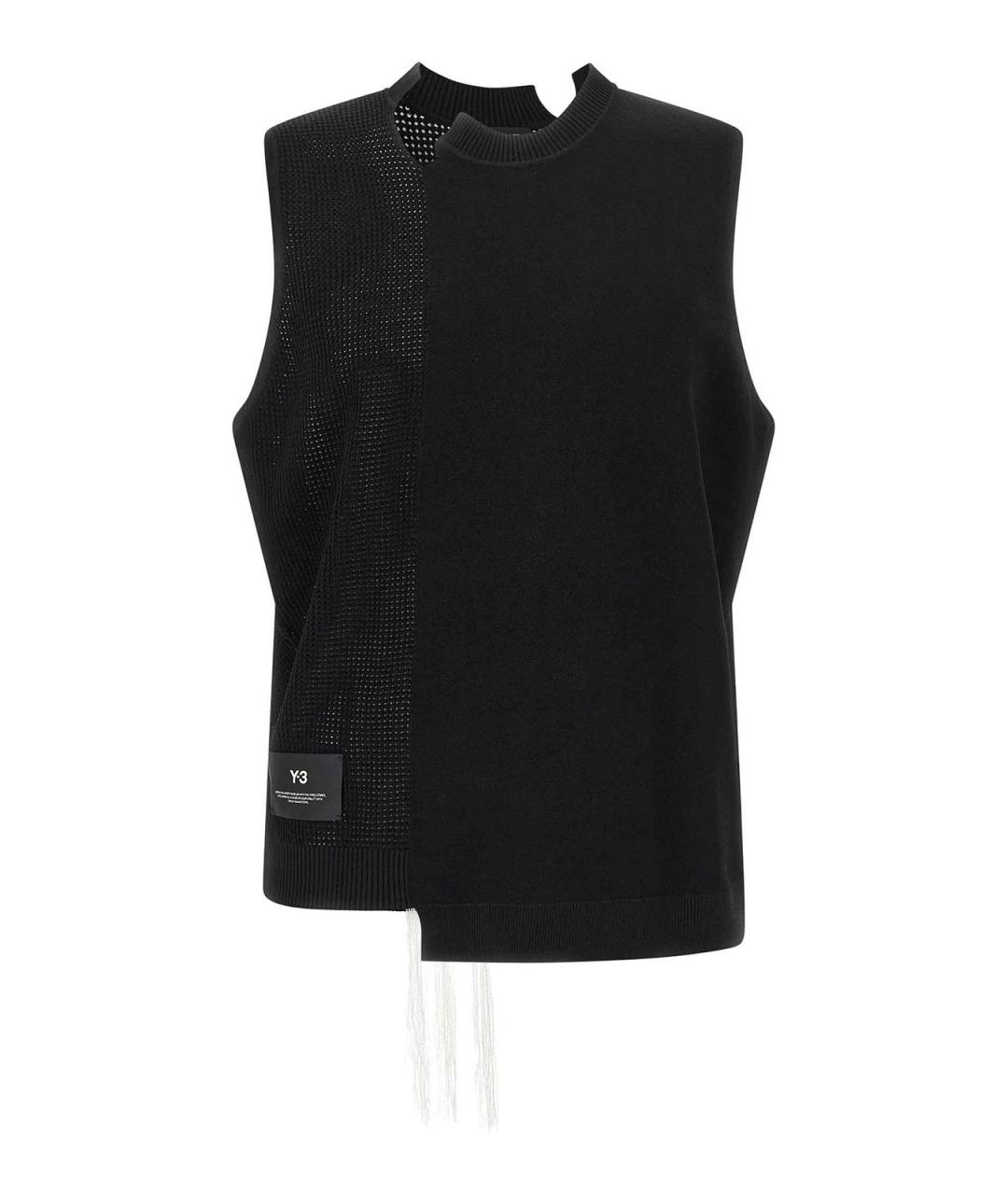 Y-3 Черная хлопковая жилетка, фото 1