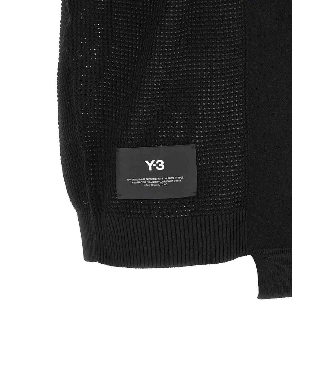 Y-3 Черная хлопковая жилетка, фото 4