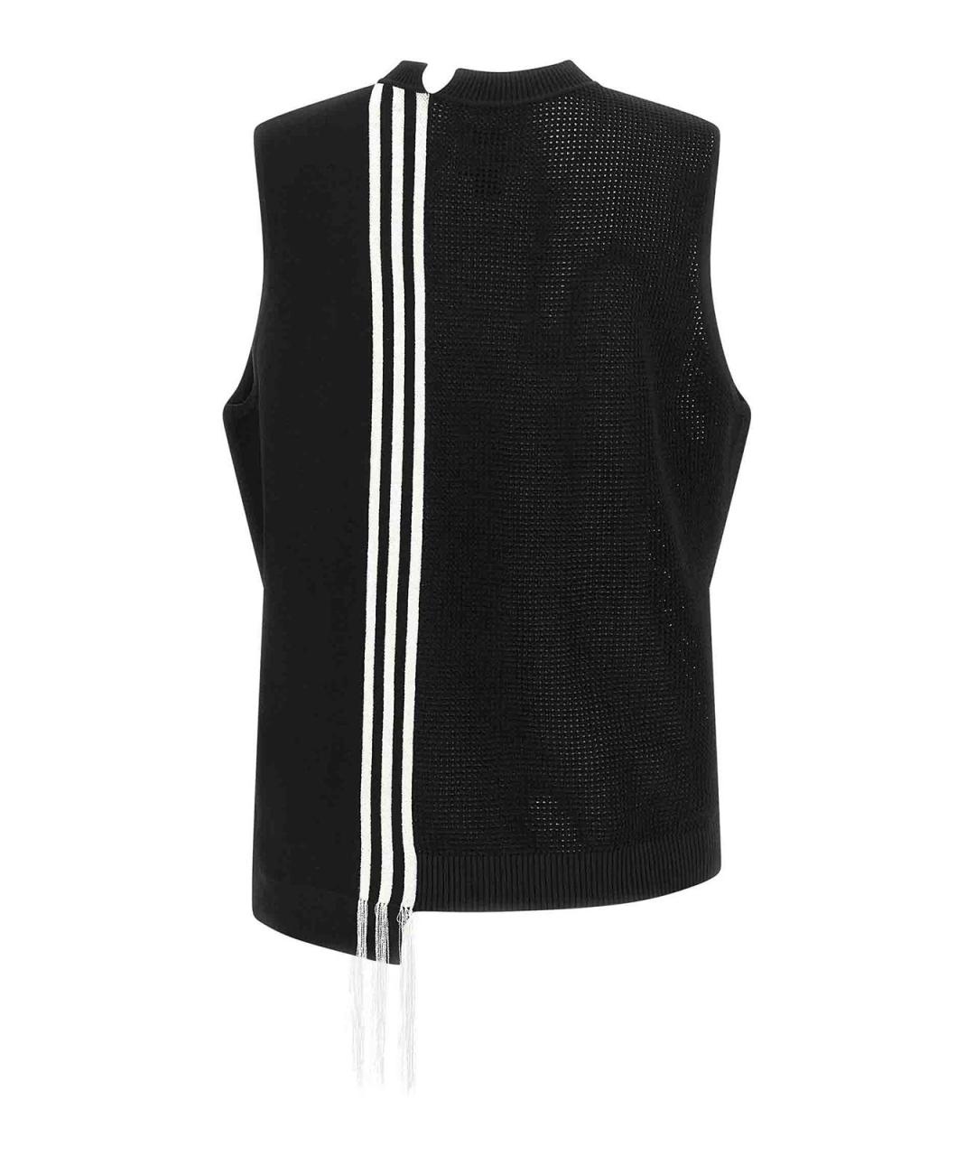 Y-3 Черная хлопковая жилетка, фото 2
