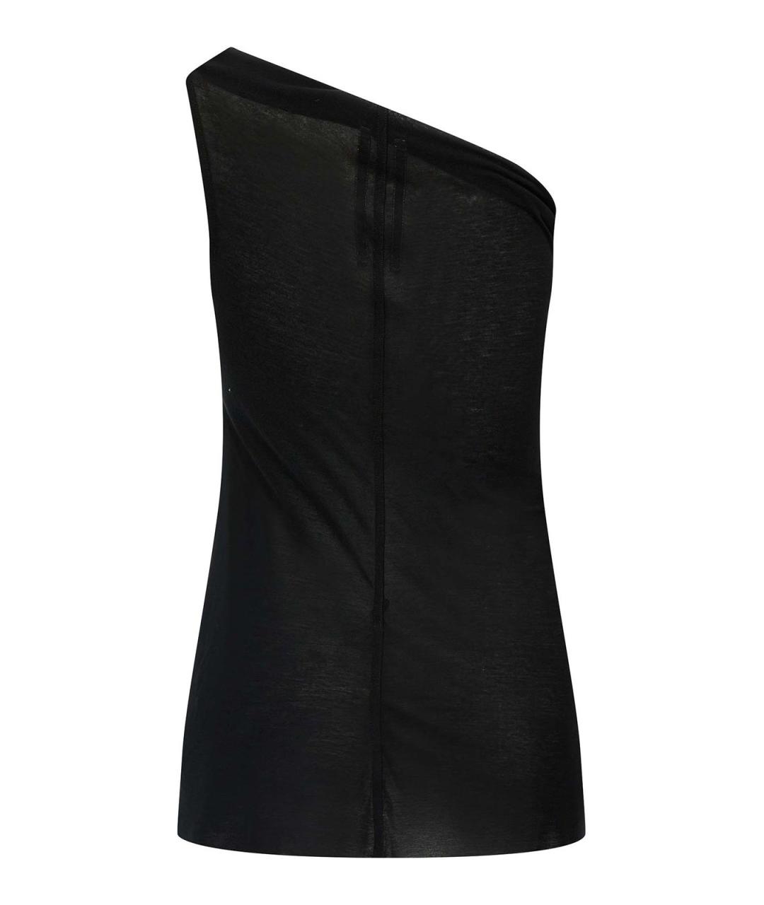 RICK OWENS Черная шелковая майка, фото 2