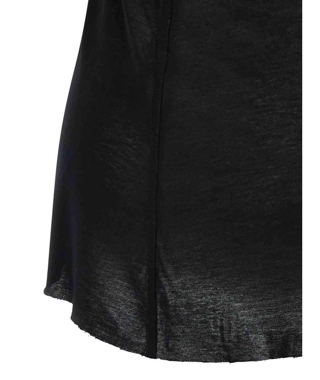 RICK OWENS Черная шелковая майка, фото 4