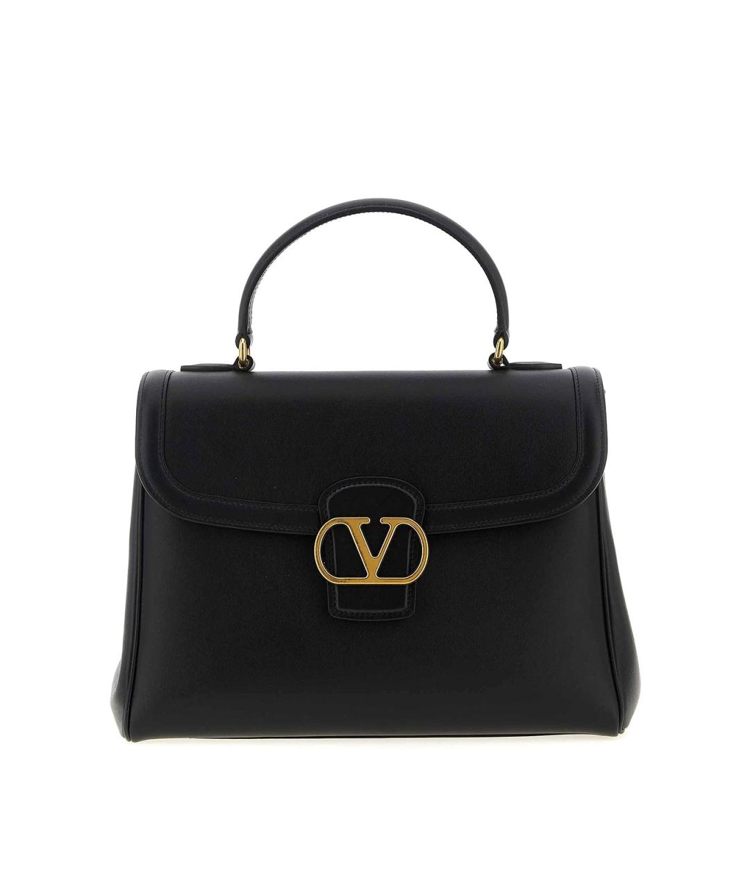 VALENTINO Черная кожаная сумка тоут, фото 1