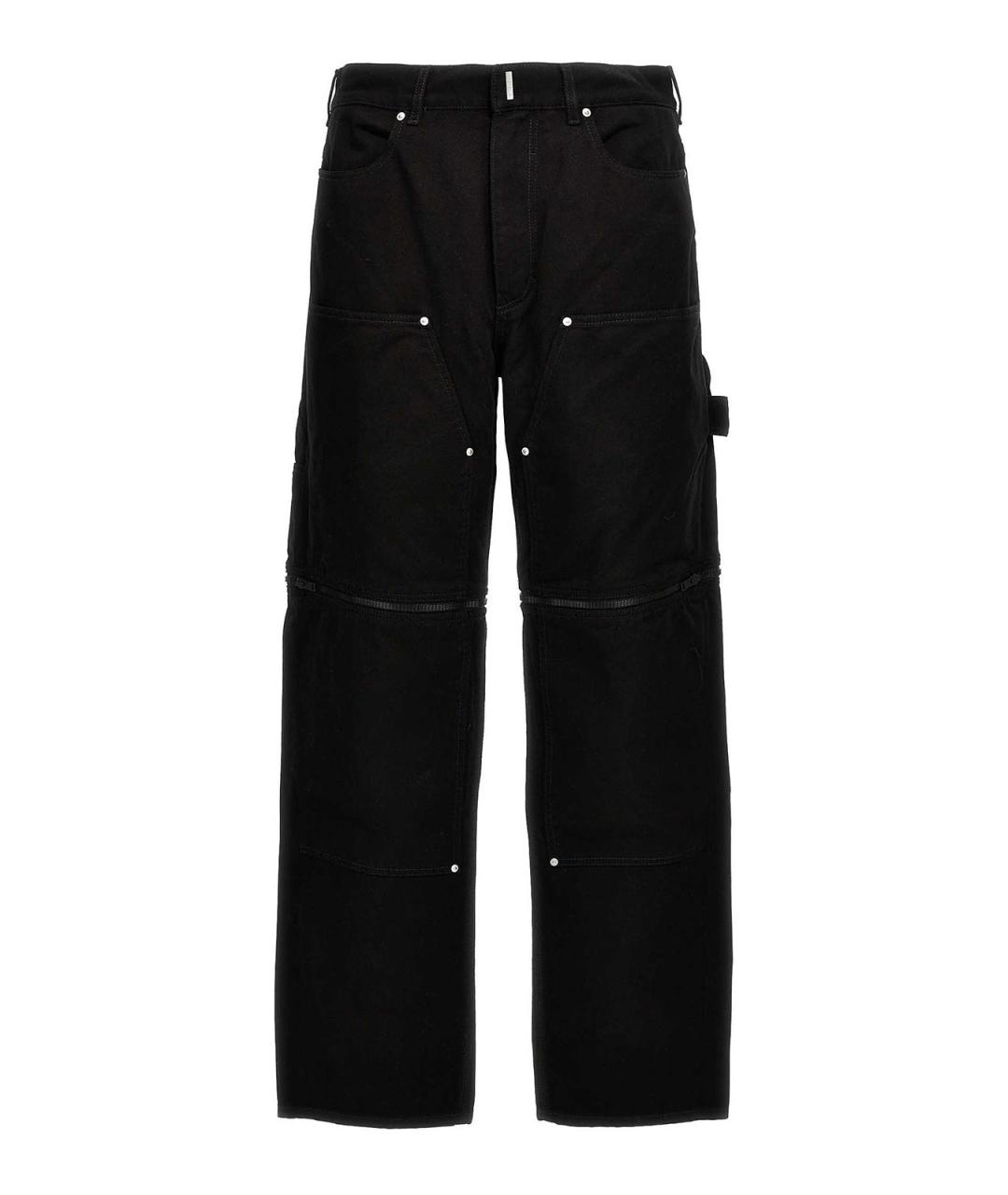 GIVENCHY Черные хлопковые прямые джинсы, фото 1