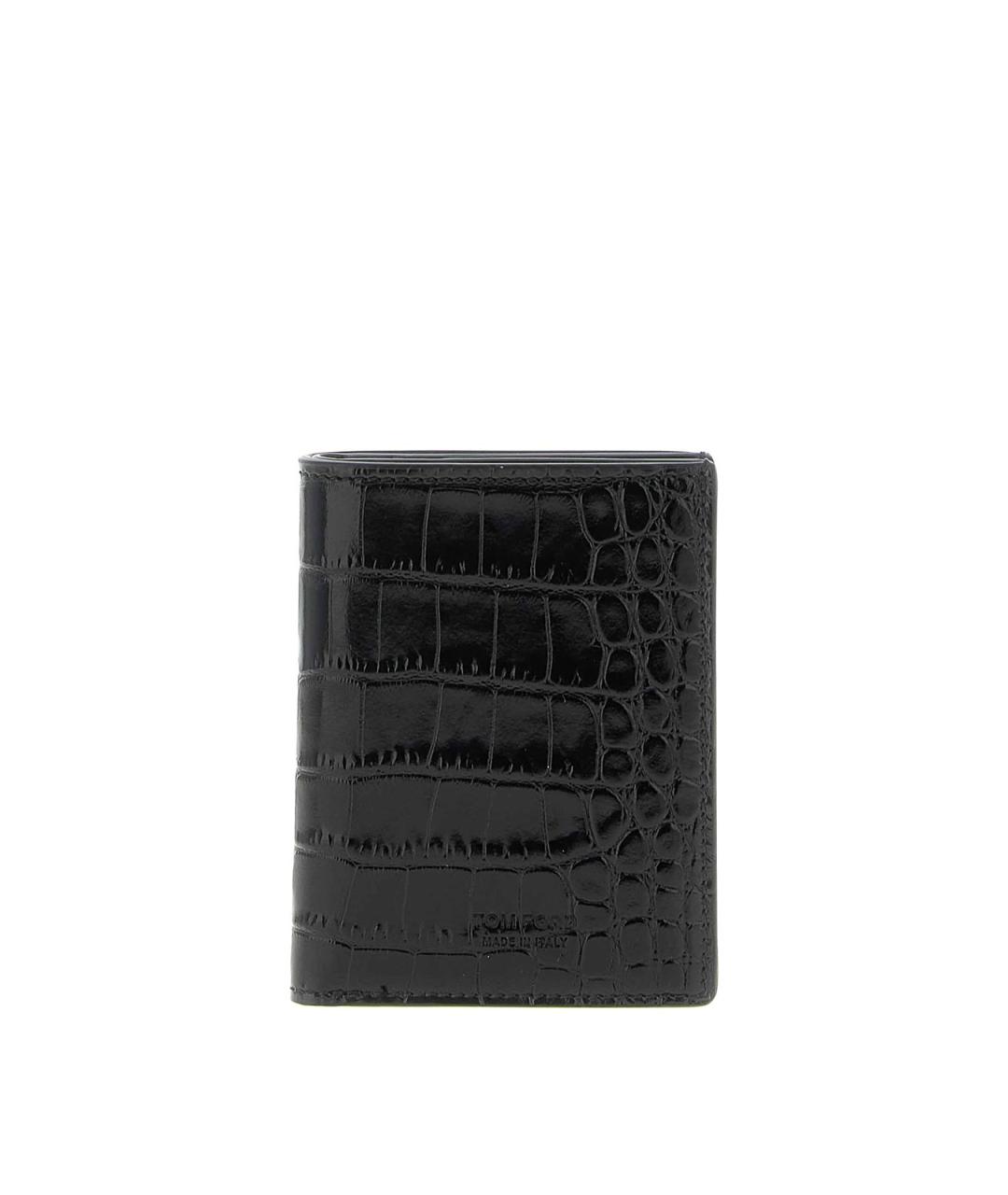 TOM FORD Черный кардхолдер из лакированной кожи, фото 1