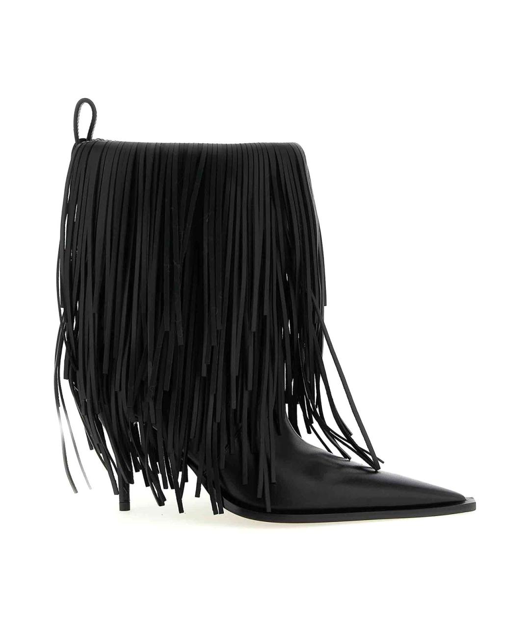 BALENCIAGA Черные кожаные ботильоны, фото 1