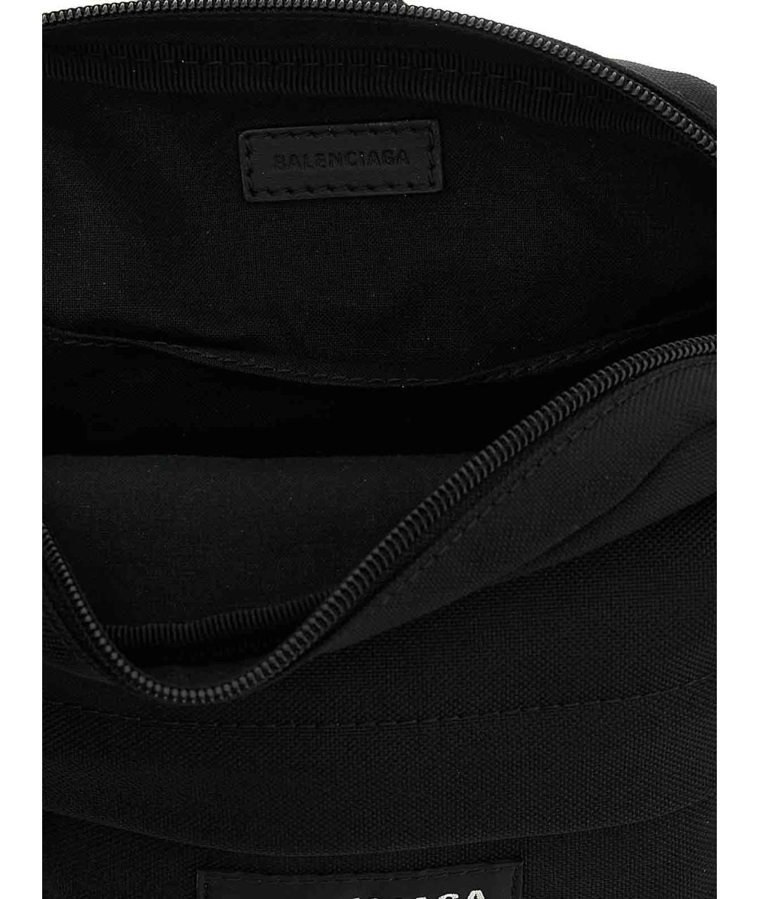 BALENCIAGA Черная тканевая сумка на плечо, фото 4