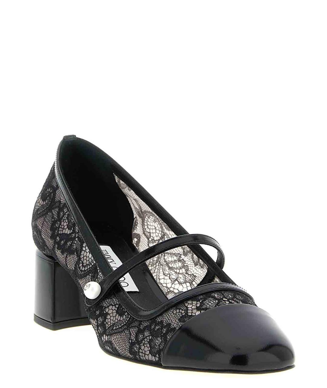 JIMMY CHOO Черные кожаные туфли, фото 2