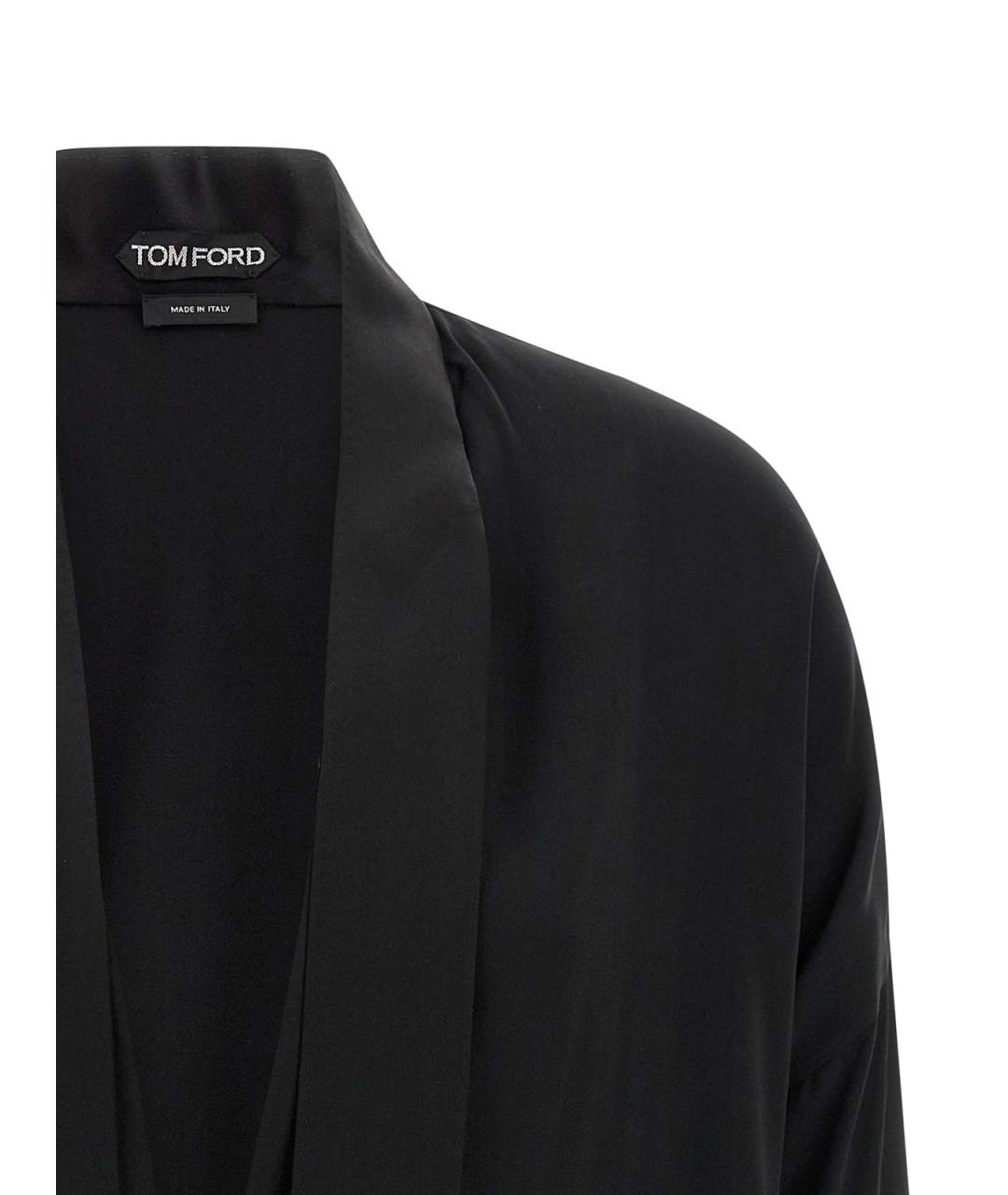 TOM FORD Черная шелковая блузы, фото 4