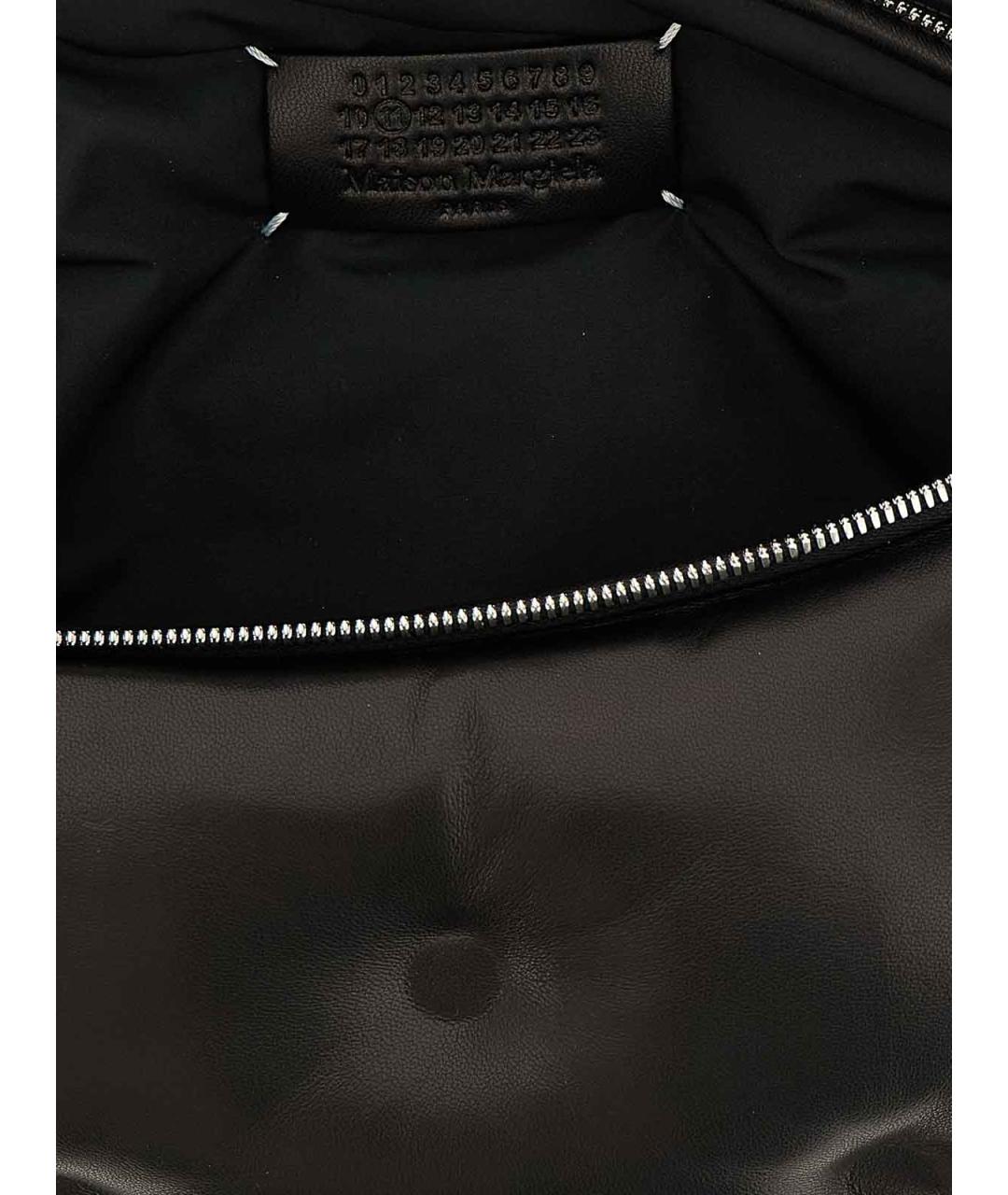 MAISON MARGIELA Черная кожаная поясная сумка, фото 4