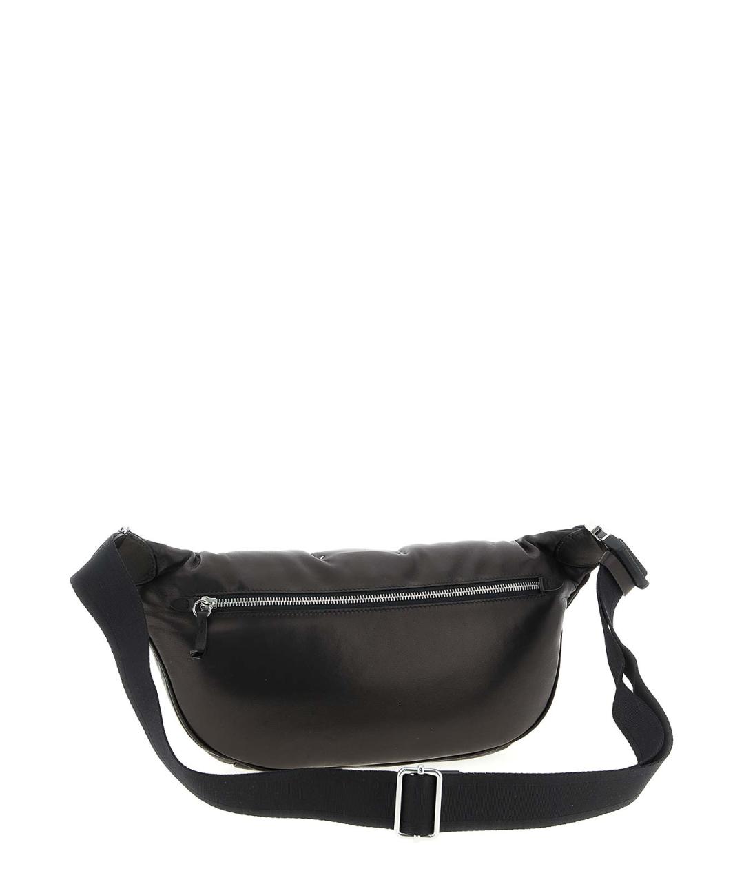 MAISON MARGIELA Черная кожаная поясная сумка, фото 2