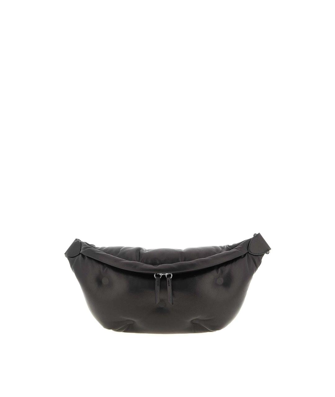 MAISON MARGIELA Черная кожаная поясная сумка, фото 1