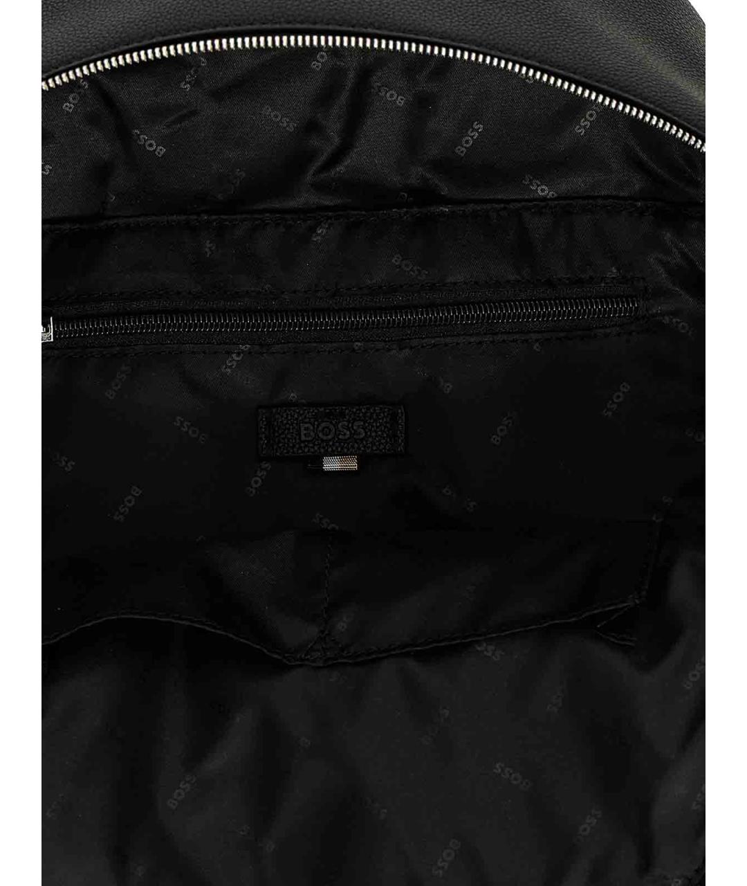 HUGO BOSS Черный кожаный рюкзак, фото 4