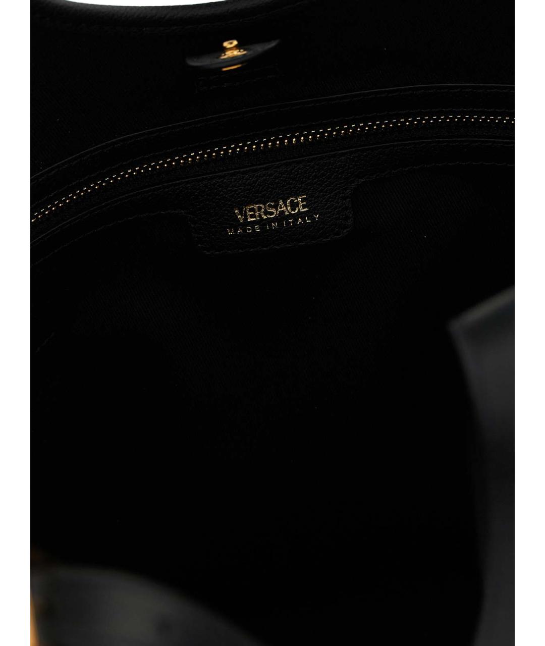 VERSACE Черная тканевая сумка тоут, фото 4