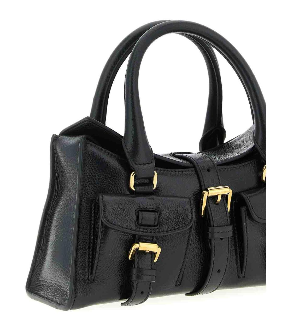 MULBERRY Черная кожаная сумка тоут, фото 3