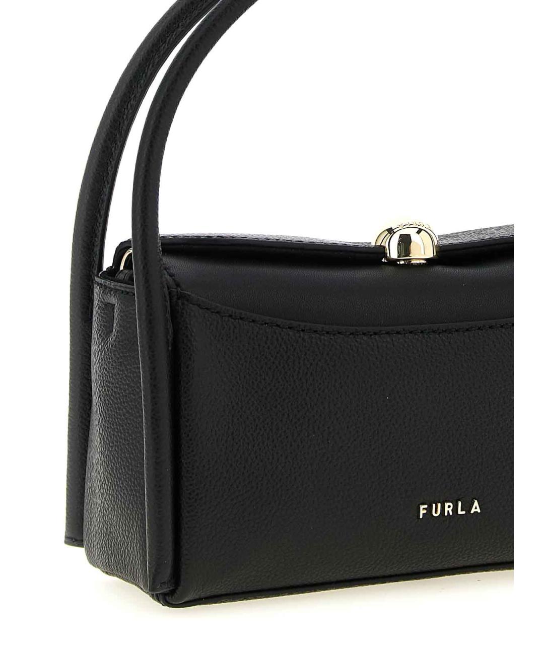 FURLA Черная кожаная сумка через плечо, фото 3