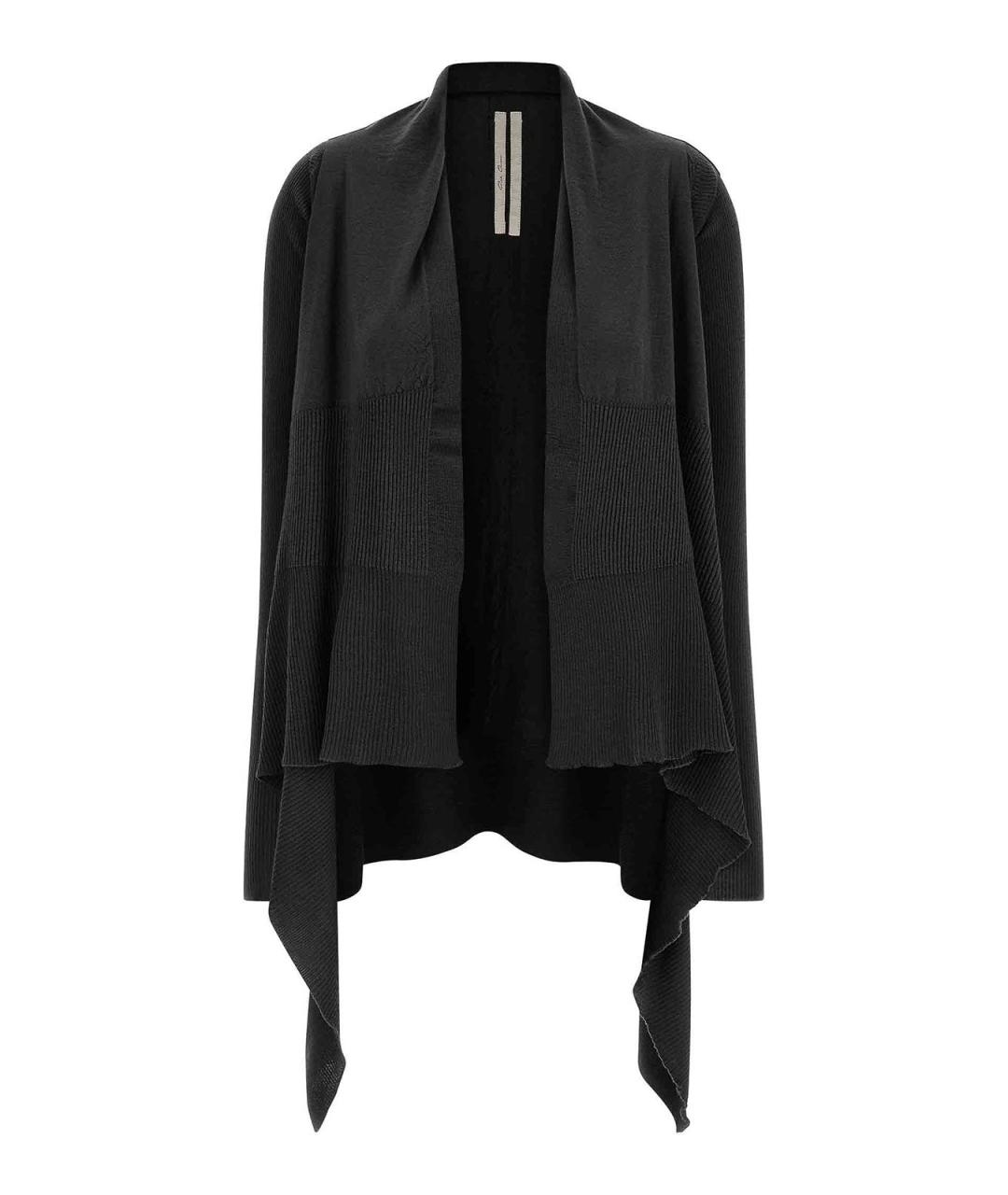RICK OWENS Черный шерстяной кардиган, фото 1