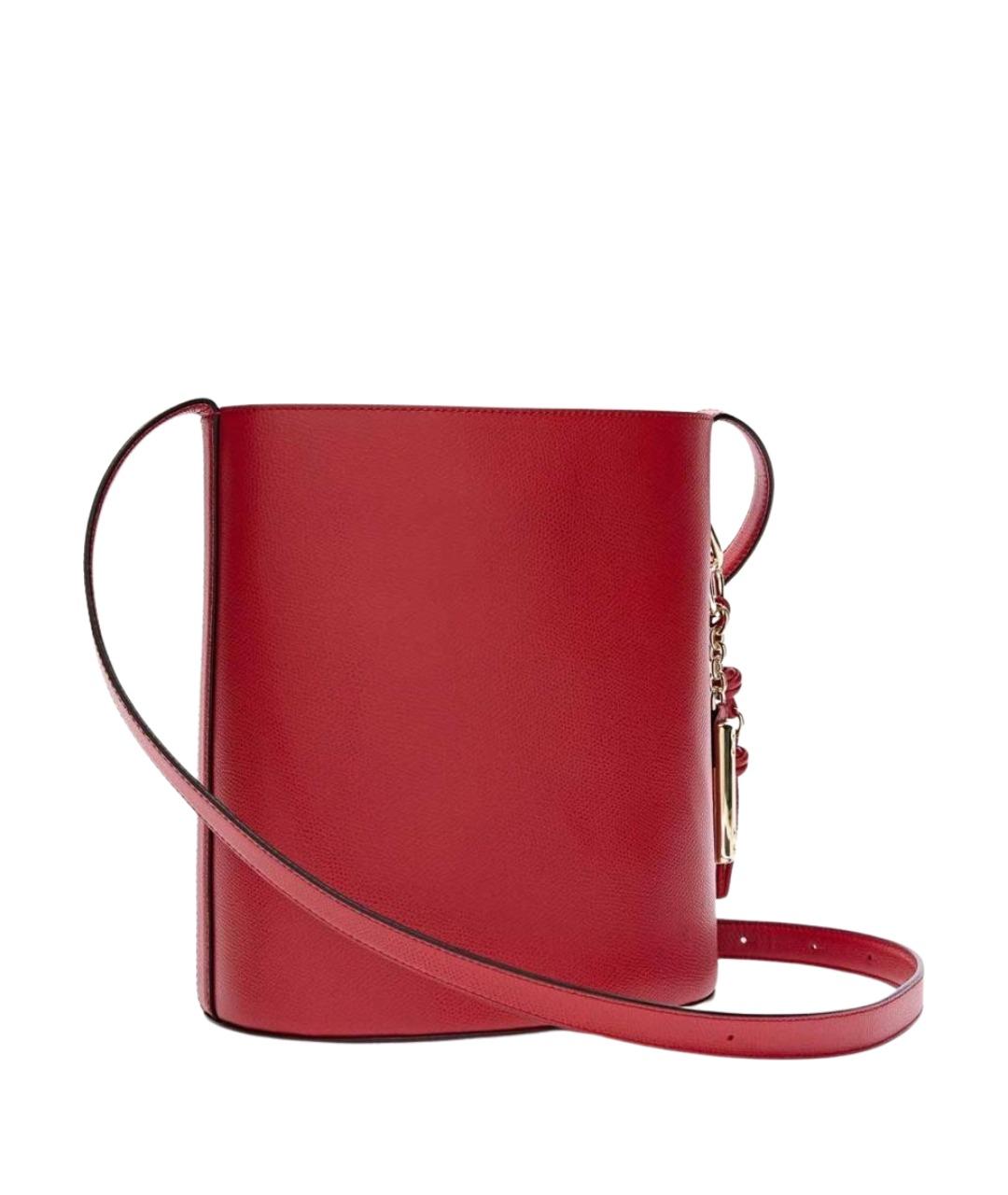 FURLA Красная кожаная сумка через плечо, фото 4