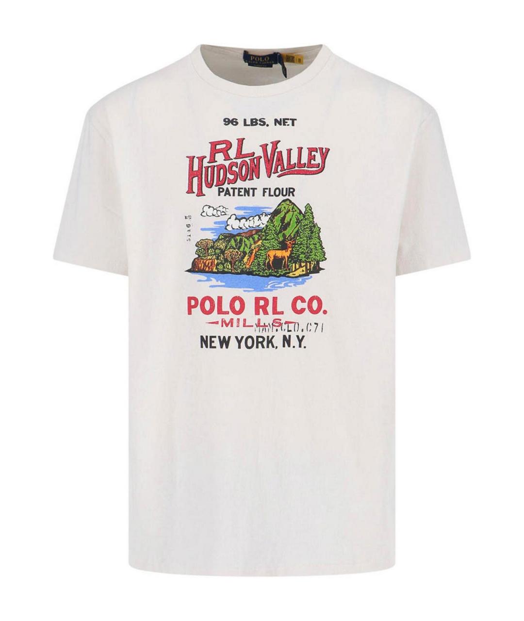 POLO RALPH LAUREN Белая хлопковая футболка, фото 1