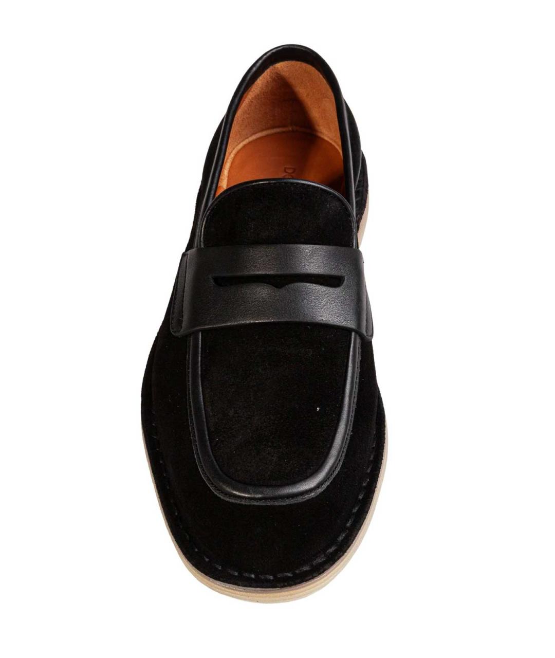 DOLCE&GABBANA Черные кожаные лоферы, фото 3