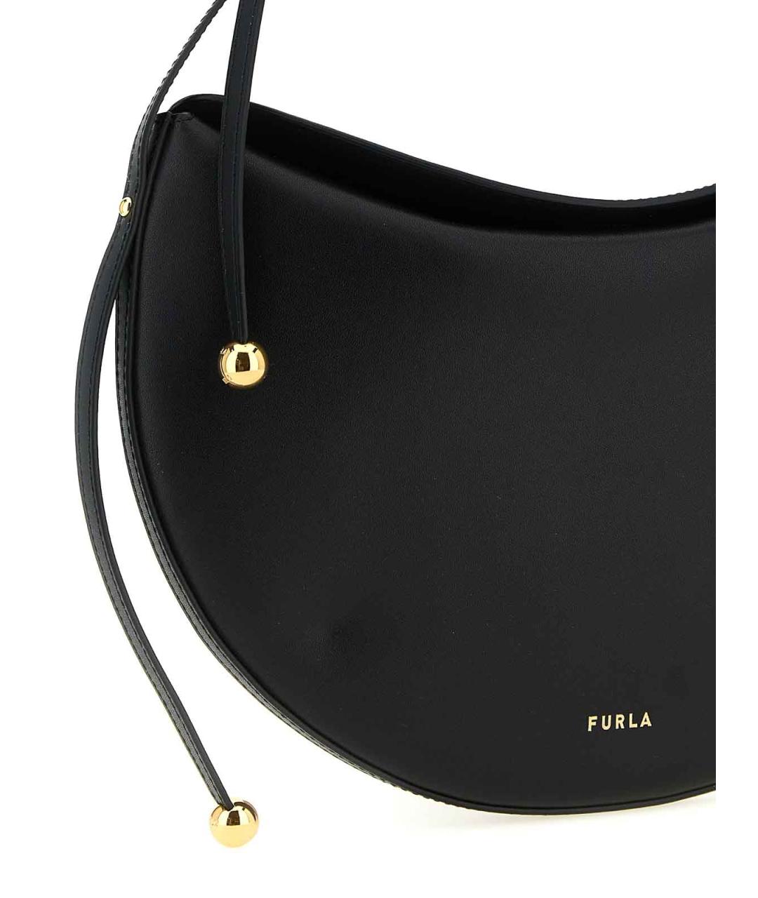 FURLA Черная кожаная сумка через плечо, фото 3