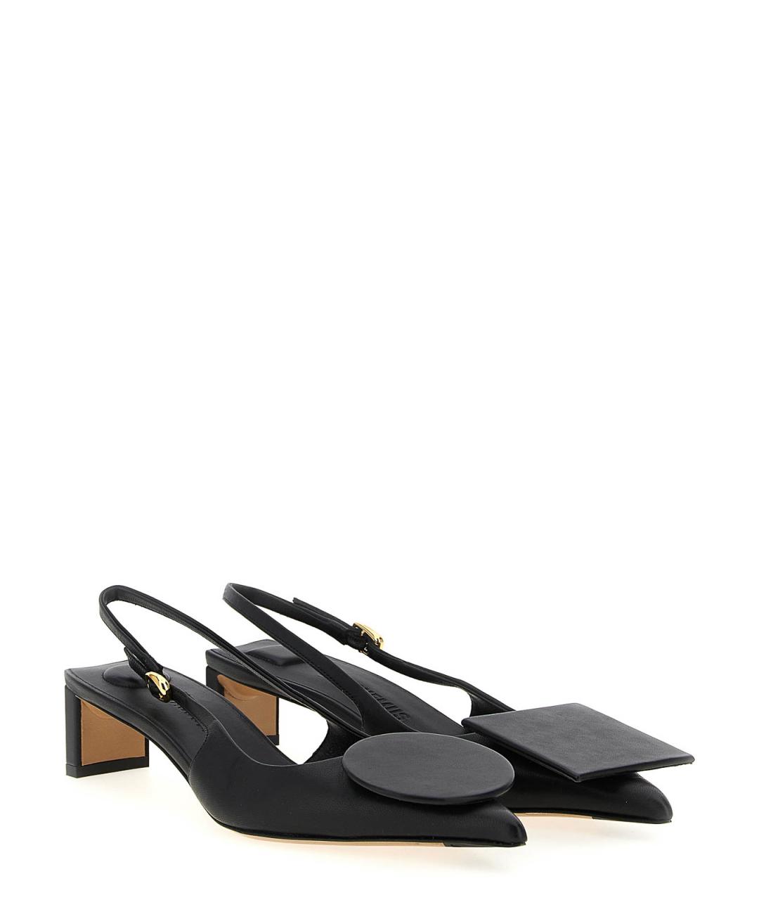 JACQUEMUS Черные кожаные туфли, фото 2