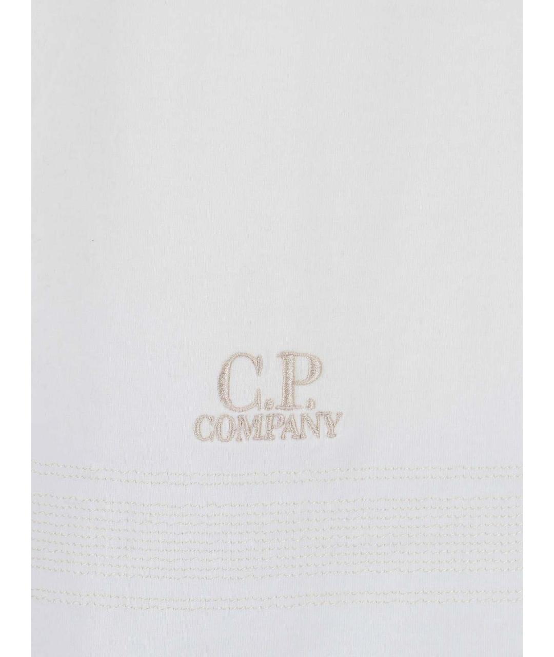 CP COMPANY Белая хлопковая футболка, фото 3