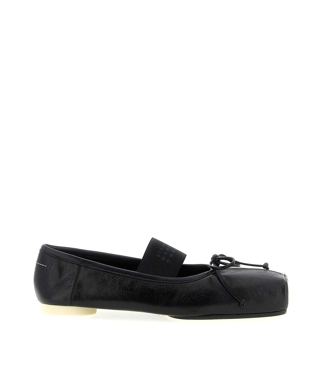 MM6 MAISON MARGIELA Черные кожаные балетки, фото 1