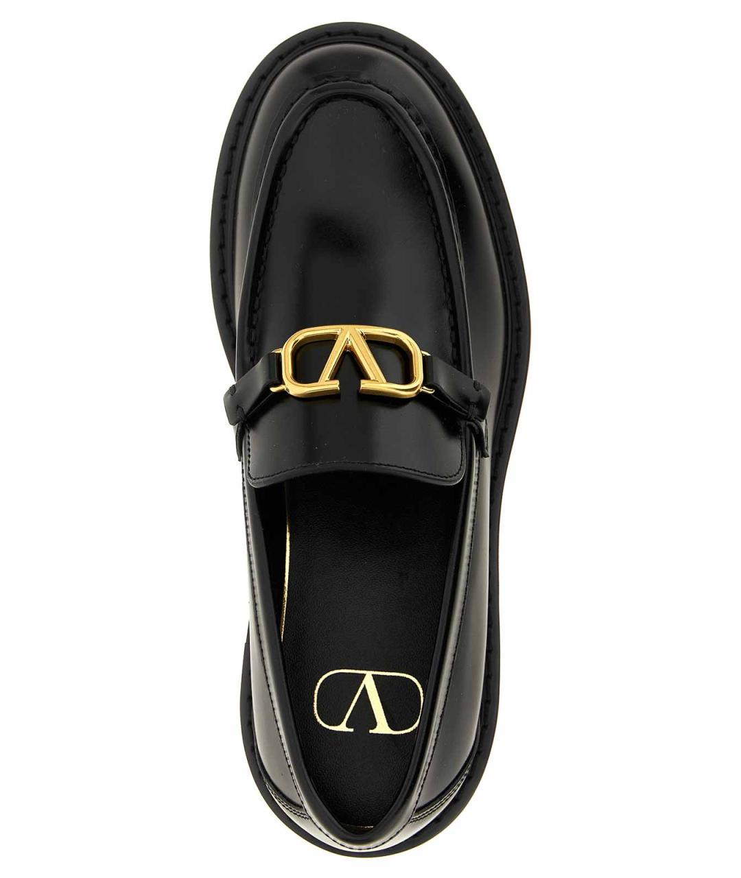 VALENTINO Черные кожаные лоферы, фото 4