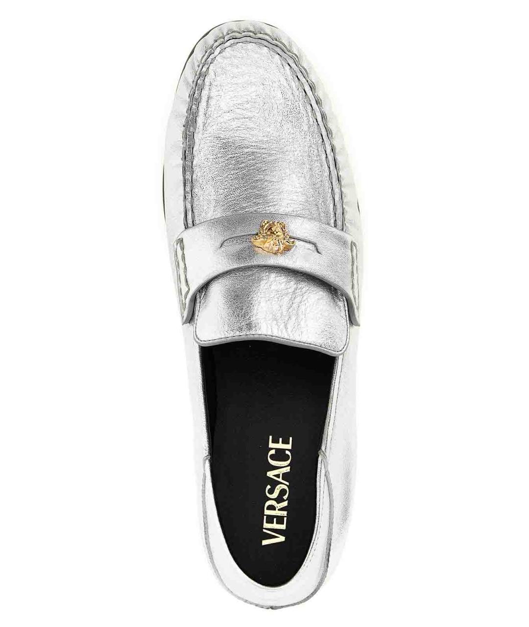 VERSACE Серебряные лоферы, фото 4