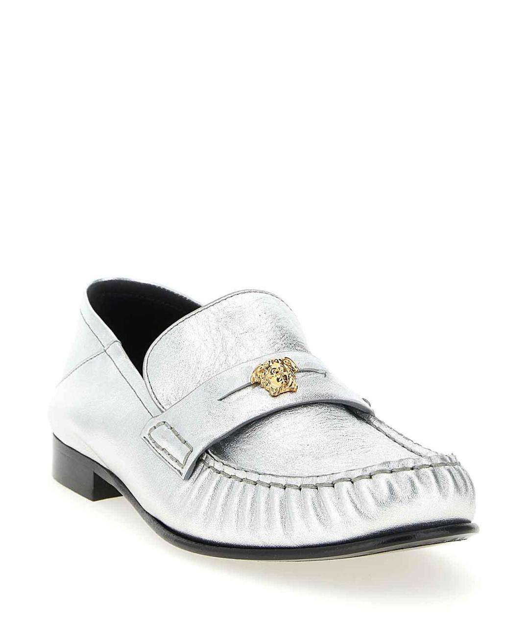 VERSACE Серебряные лоферы, фото 2