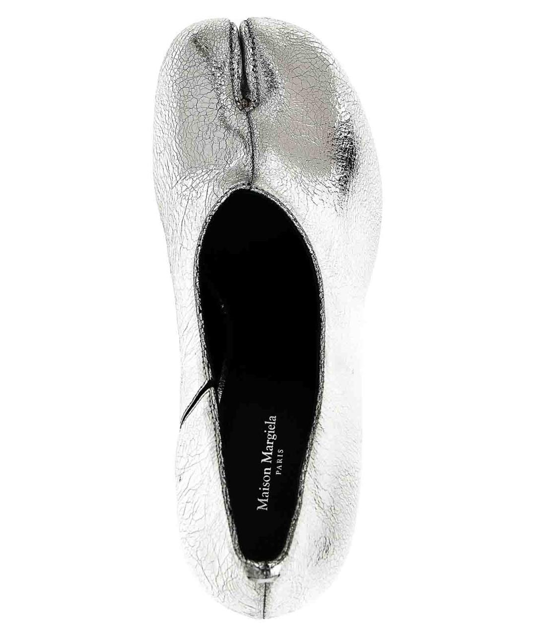 MAISON MARGIELA Серебряные кожаные туфли, фото 4