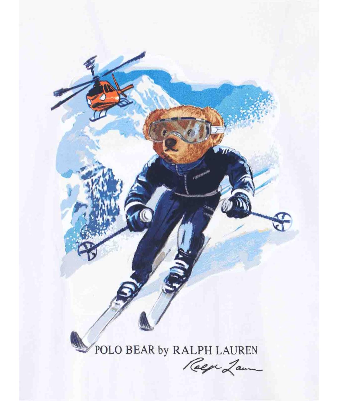 POLO RALPH LAUREN Белая хлопковая футболка, фото 3