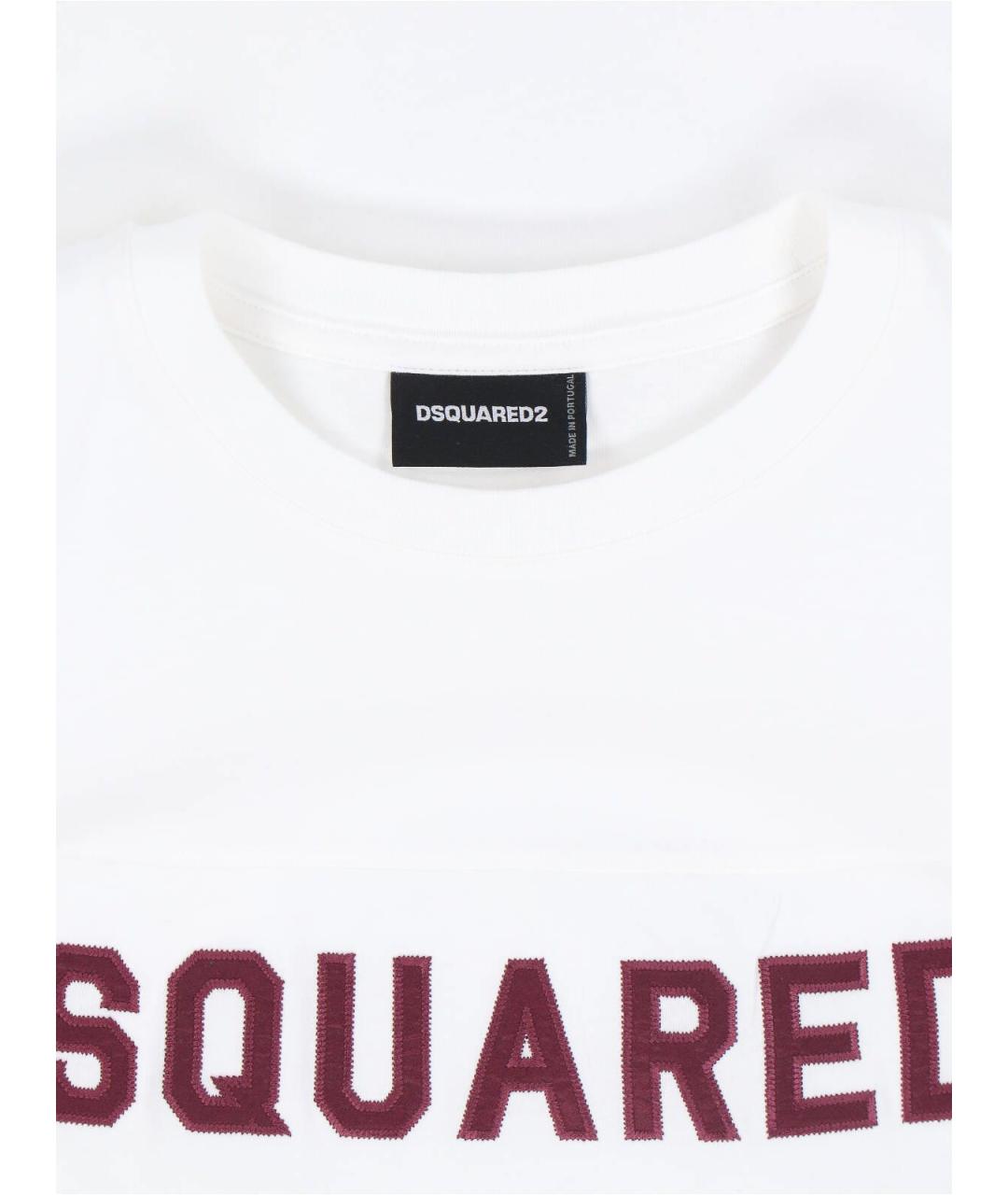 DSQUARED2 Белая хлопковая футболка, фото 3