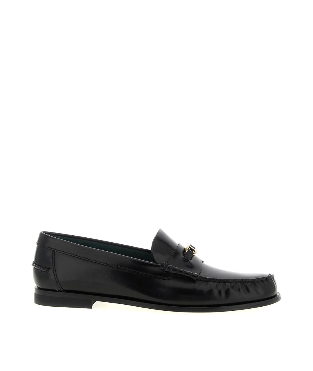 TOD'S Черные кожаные лоферы, фото 1