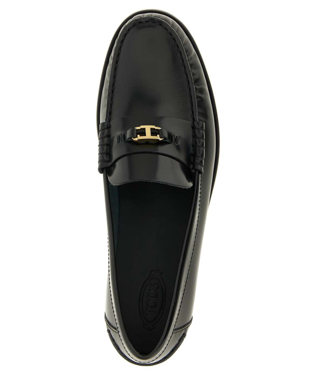 TOD'S Черные кожаные лоферы, фото 4