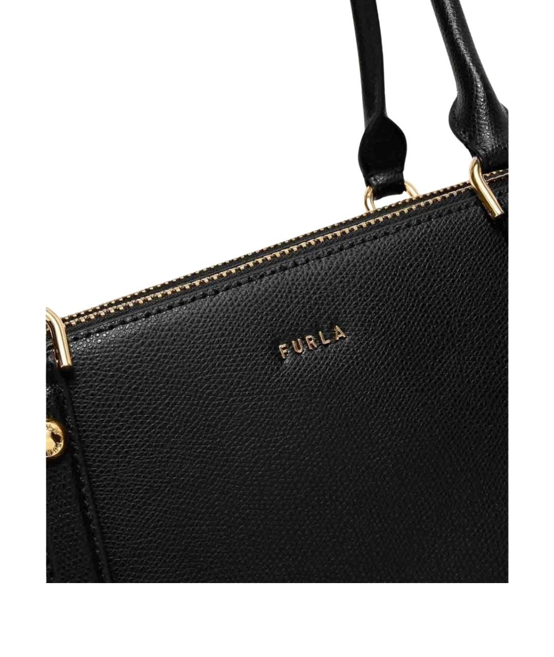 FURLA Черная кожаная сумка через плечо, фото 3