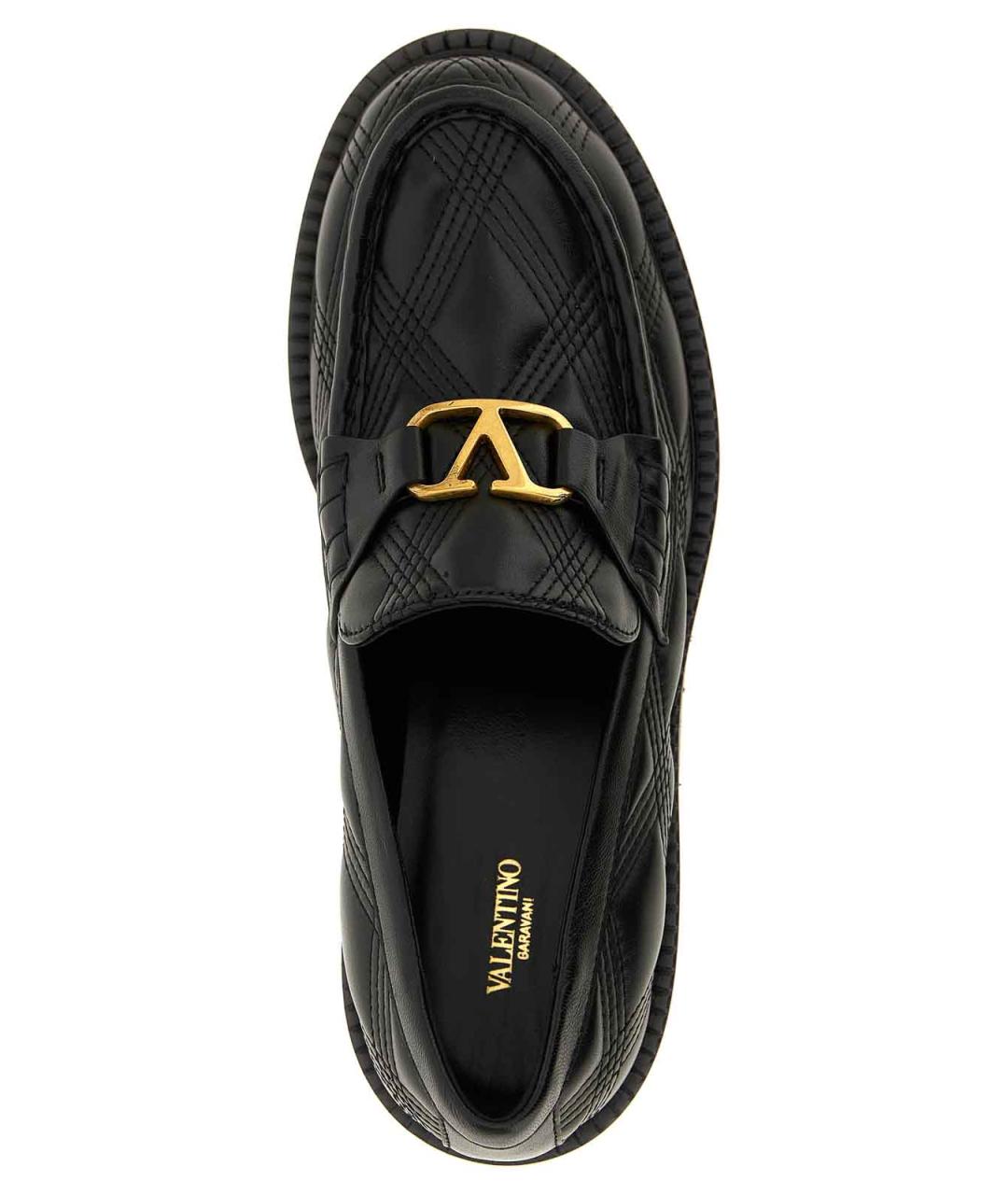 VALENTINO Черные кожаные лоферы, фото 4