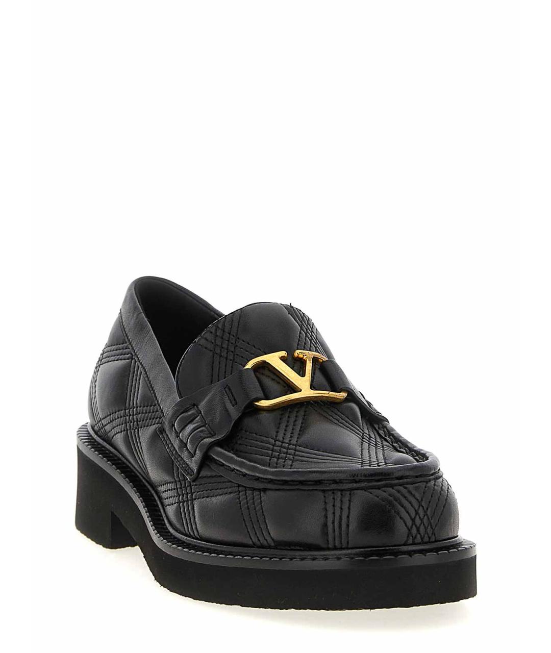 VALENTINO Черные кожаные лоферы, фото 2