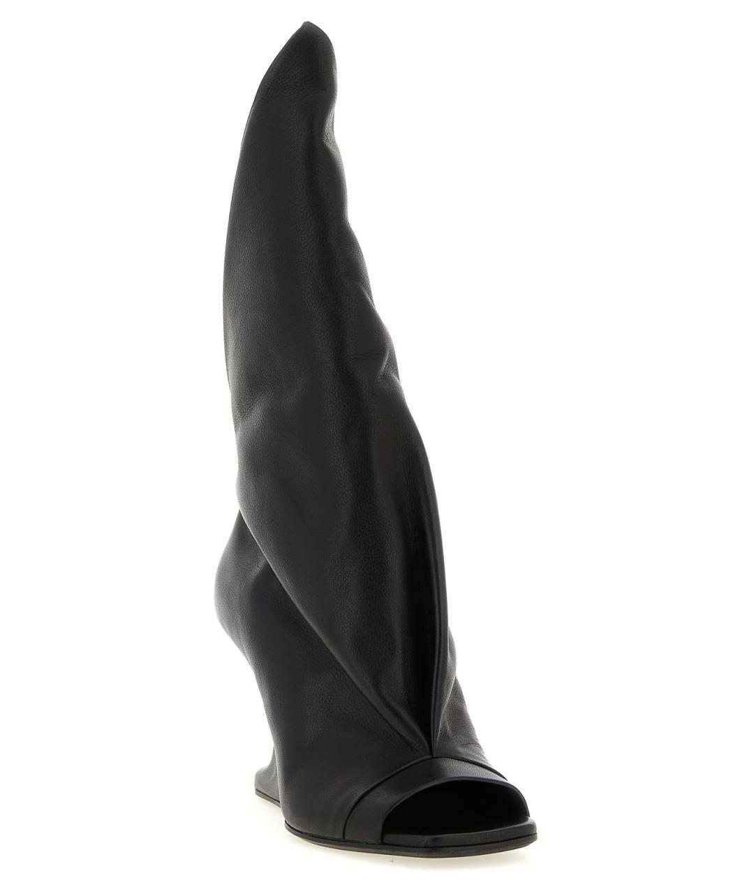 RICK OWENS Черные кожаные босоножки, фото 2