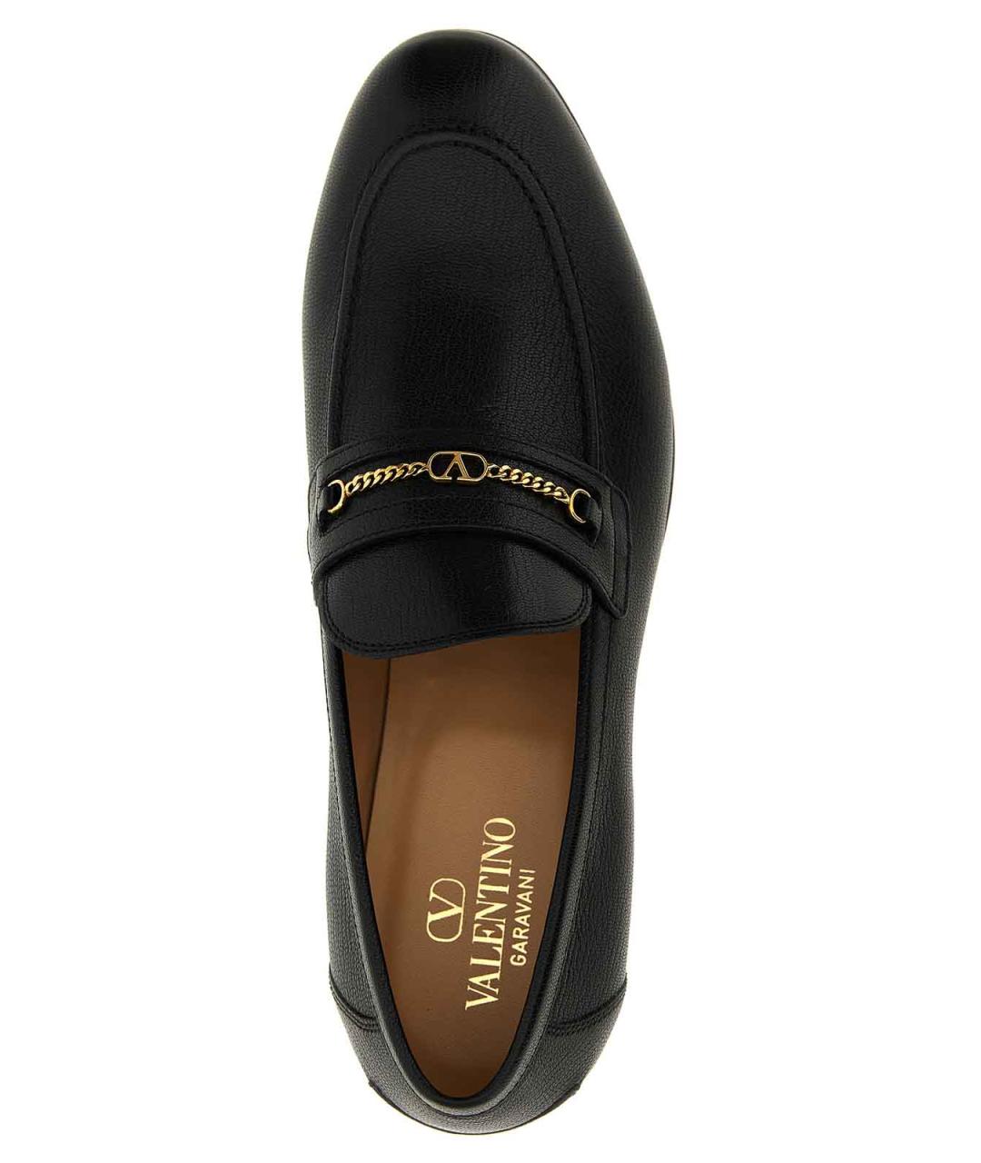 VALENTINO Черные кожаные лоферы, фото 4