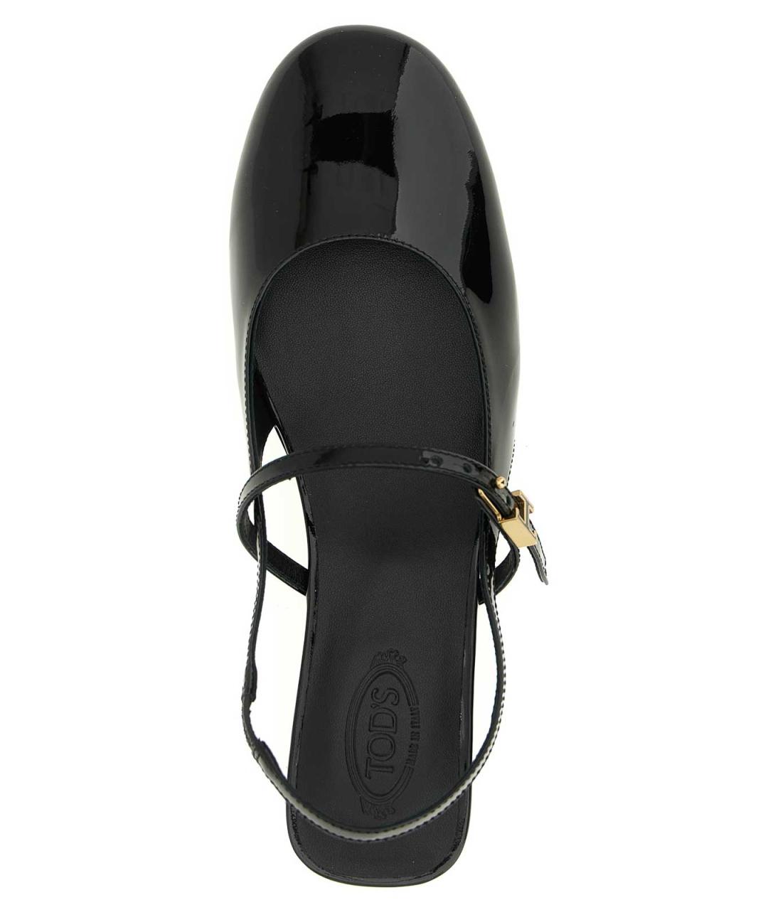 TOD'S Черные кожаные балетки, фото 4