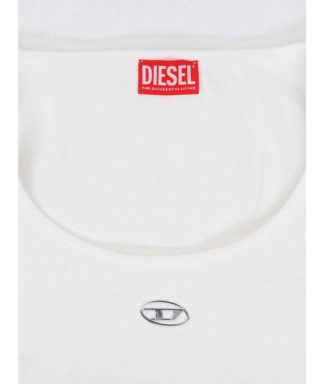 DIESEL Белый хлопковый джемпер / свитер, фото 3