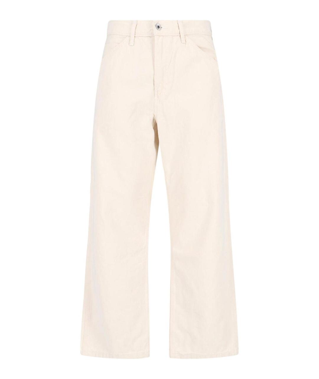 LEVI'S Белые хлопковые прямые джинсы, фото 1