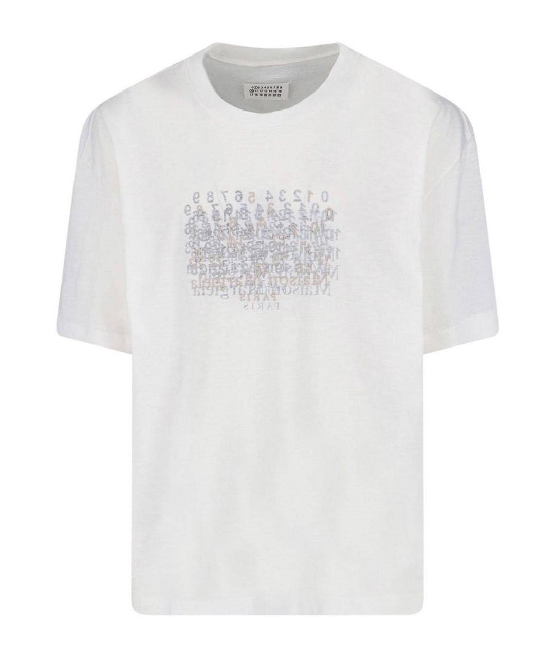 MAISON MARGIELA Белая хлопковая футболка, фото 1