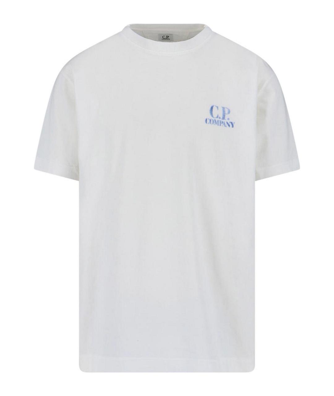 CP COMPANY Белая хлопковая футболка, фото 1