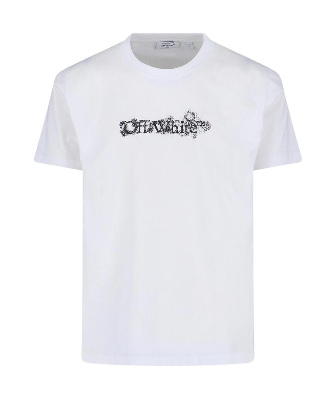 OFF-WHITE Белая хлопковая футболка, фото 1