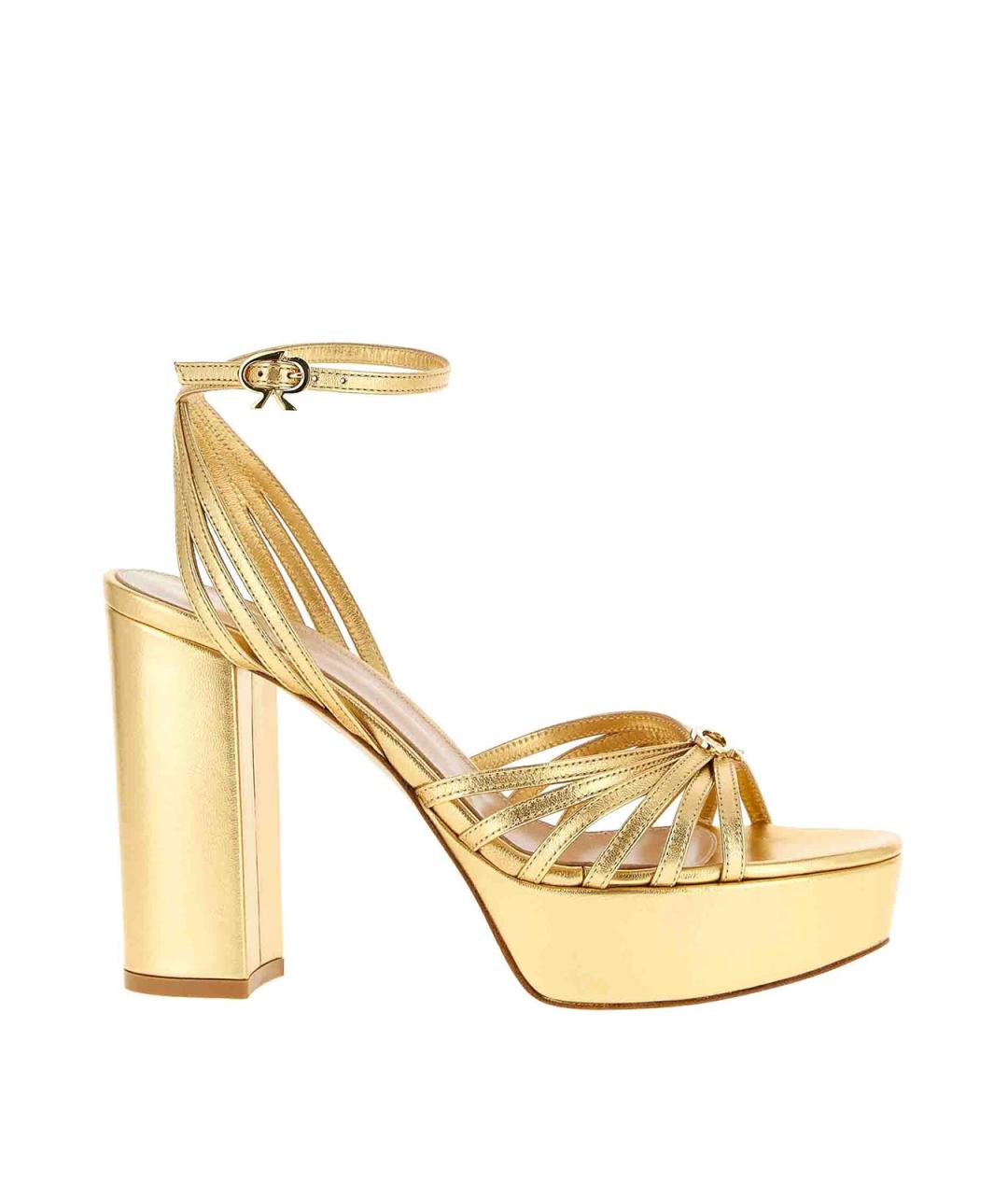GIANVITO ROSSI Золотые босоножки, фото 1