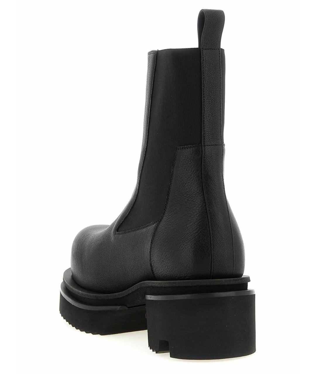 RICK OWENS Черные кожаные низкие ботинки, фото 3