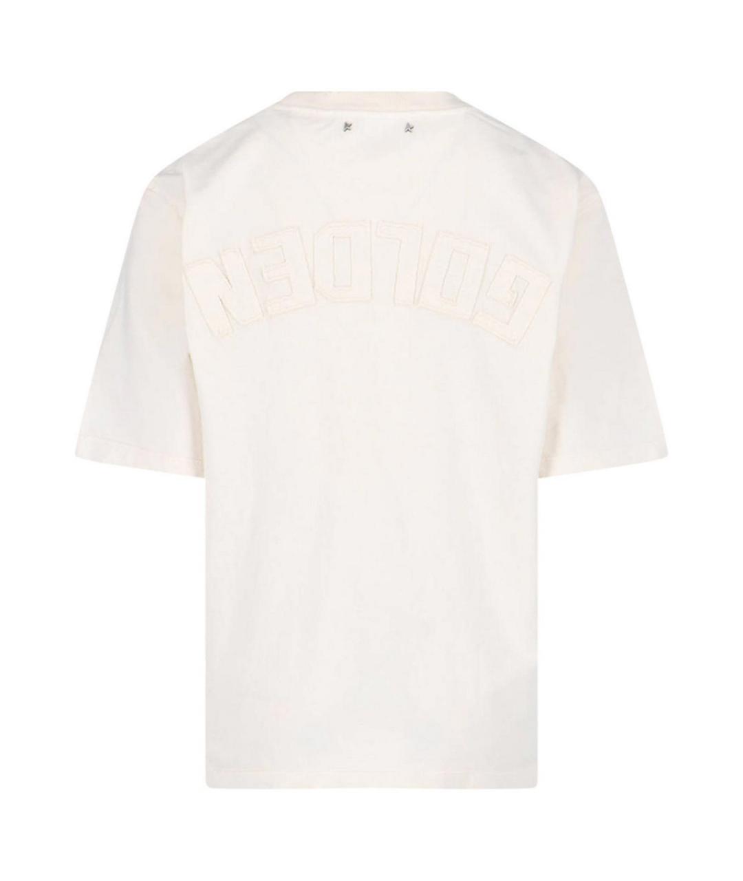 GOLDEN GOOSE DELUXE BRAND Белая хлопковая футболка, фото 2